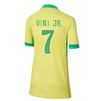 Camiseta Brasil Vinicius Junior #7 Primera Equipación para mujer Copa America 2024 manga corta